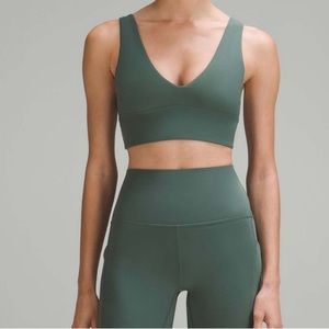 Lululemon Align V Neck Bra A/B Size 6 Dark Forest